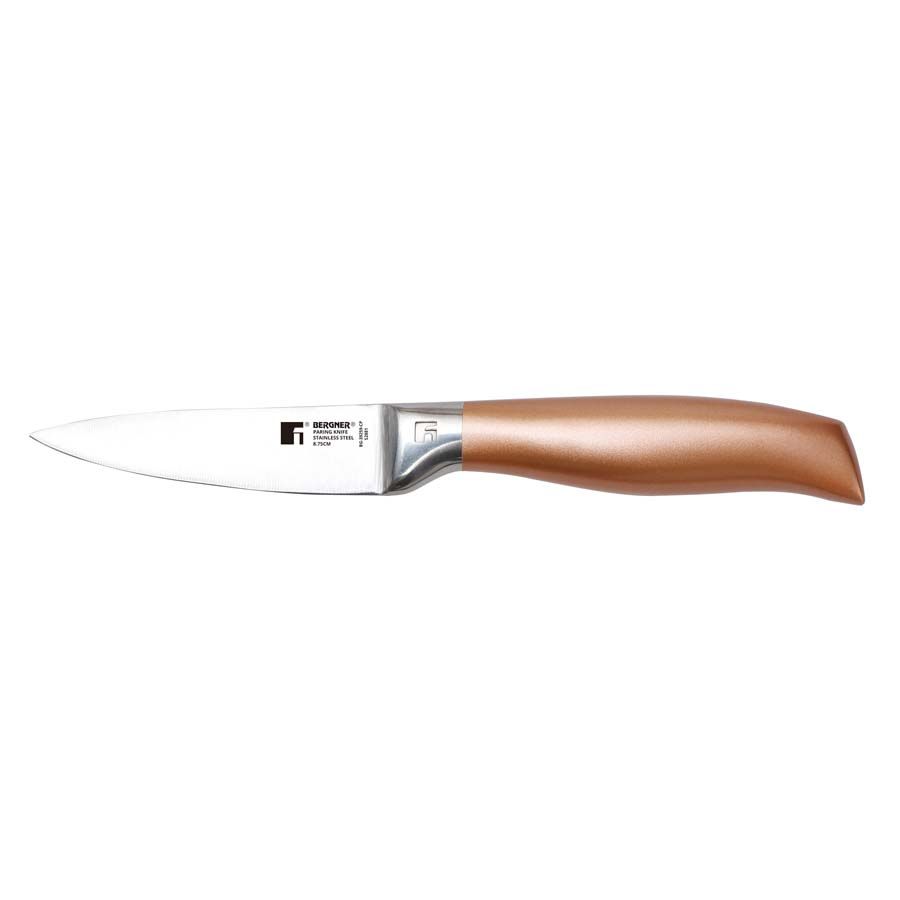 Комплект 3 ножа с магнитна стойка Bergner Copper